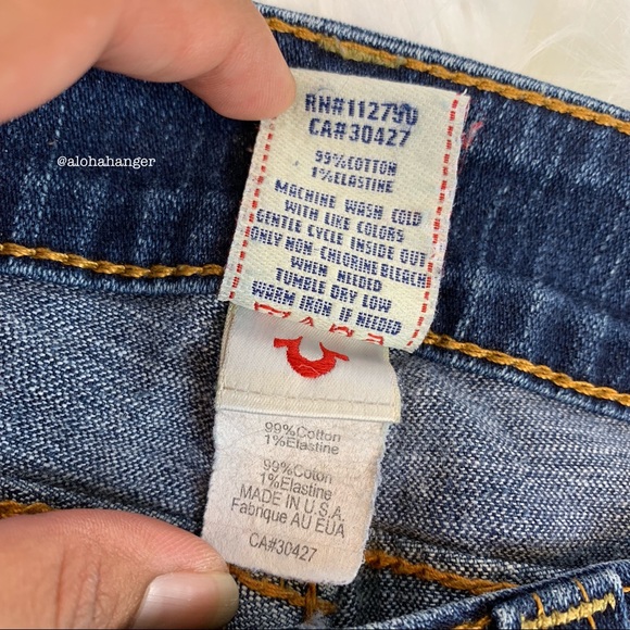 True Religion Sz. 29 “Joey” Jeans Bell Flare Leg Button Flap Pocket Authentic! - Picture 4 of 8